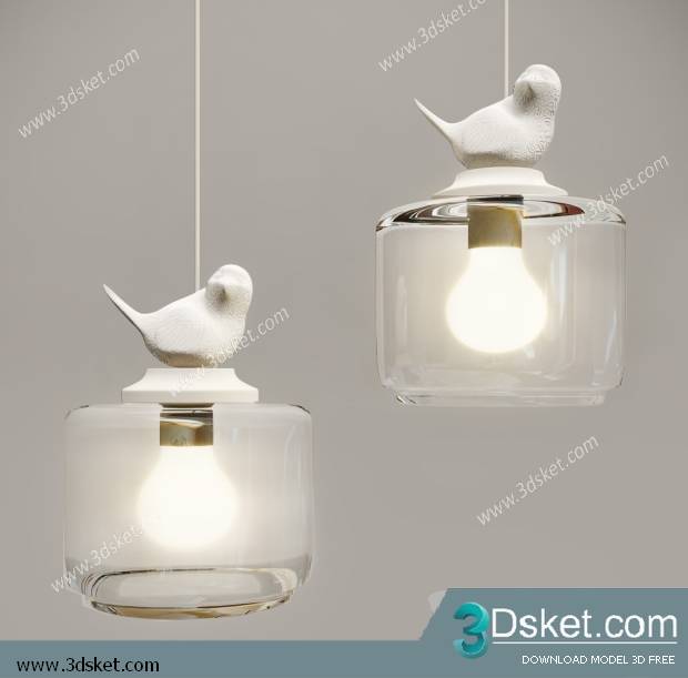 Free Download Ceiling Light 3D Model 0186