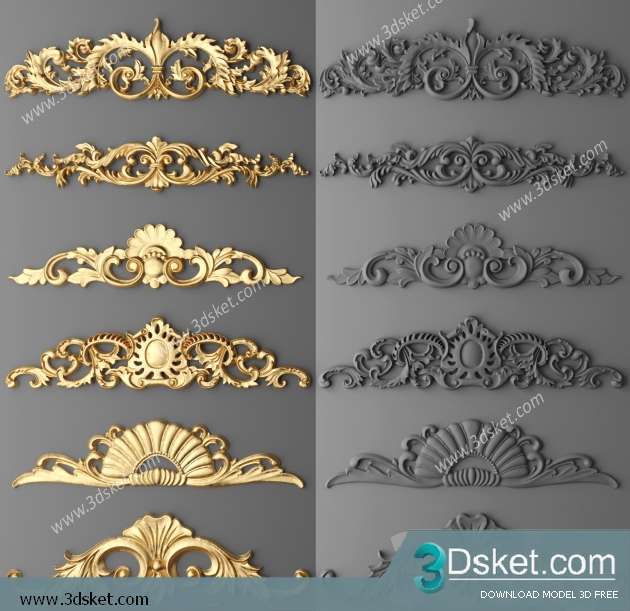 Free Download Decorative Plaster 3D Model 065