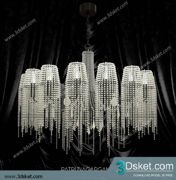 Free Download Ceiling Light 3D Model 0187