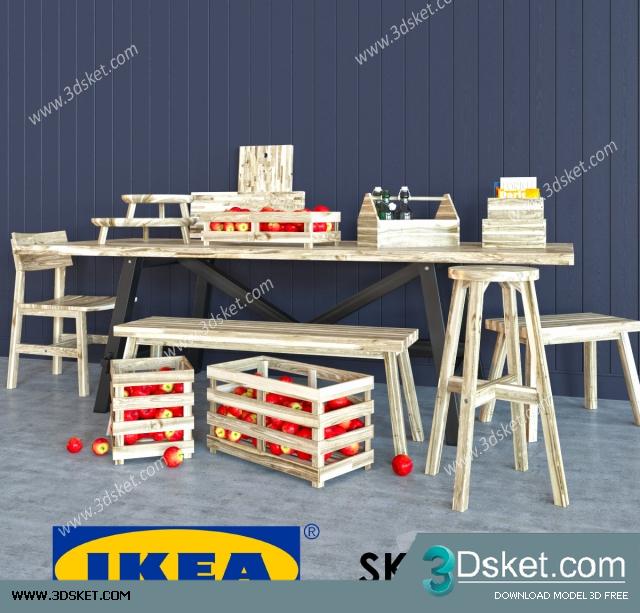 3D Model Table Chair Free Download 101