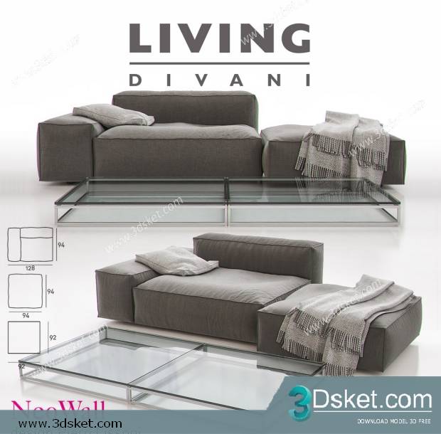 3D Model Sofa Free Download 198