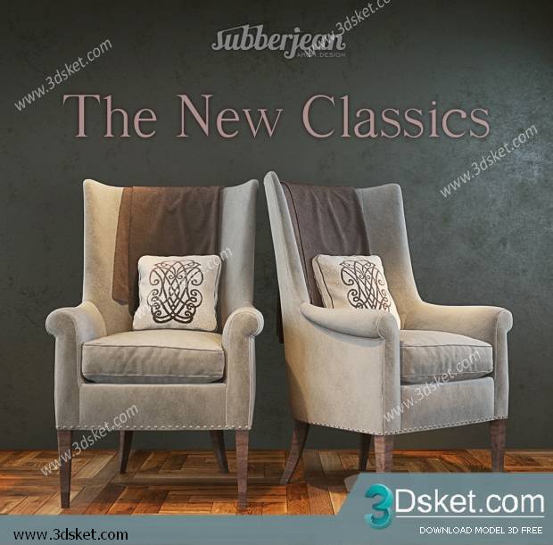 3D Model Arm Chair Free Download 318