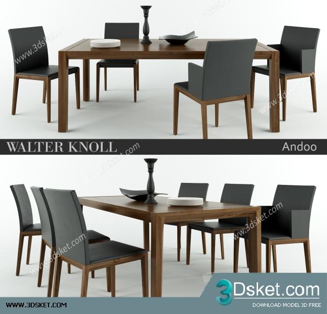 3D Model Table Chair Free Download 102