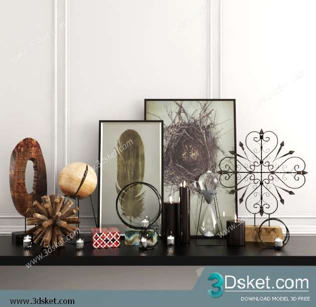 Free Download Decorative set 3D Model 0222