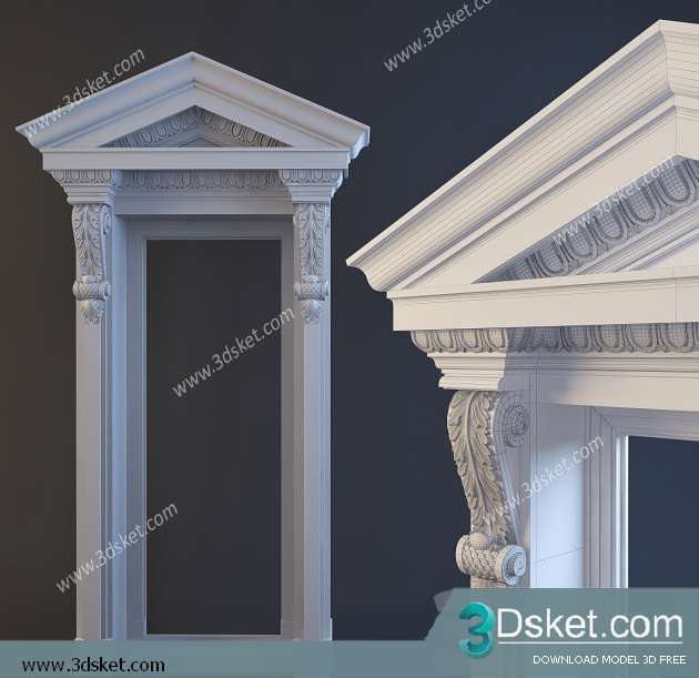 Free Download Decorative Plaster 3D Model 068