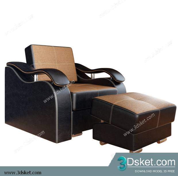 3D Model Arm Chair Free Download 326