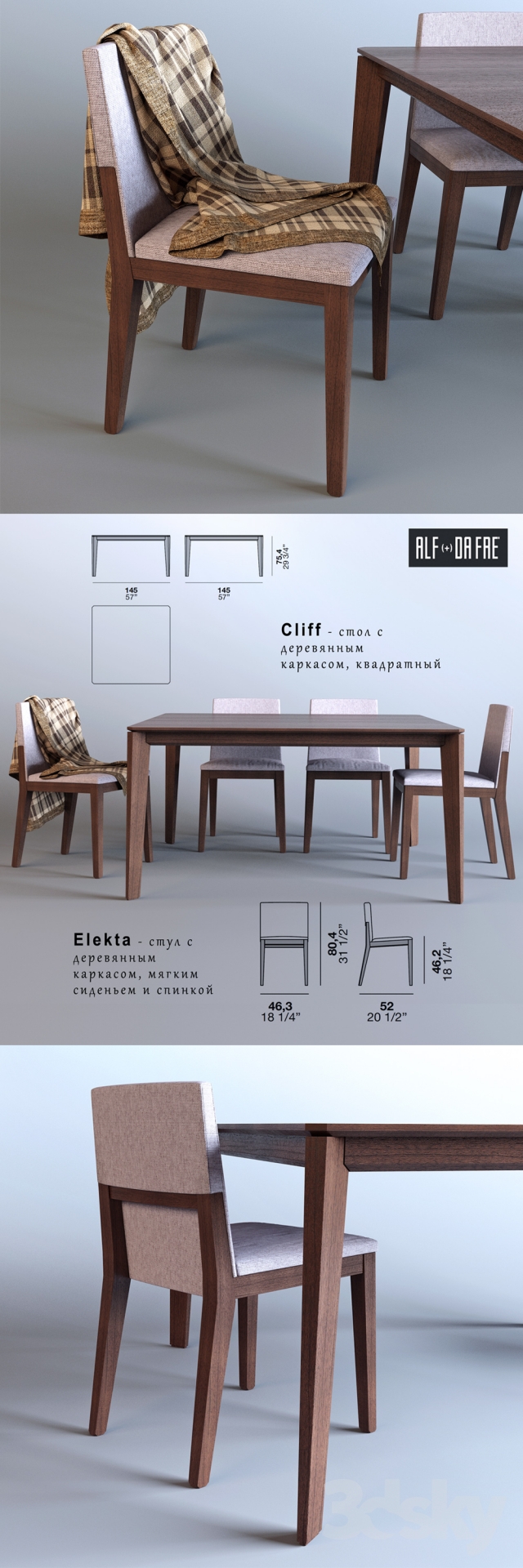 3D Model Table Chair Free Download 105