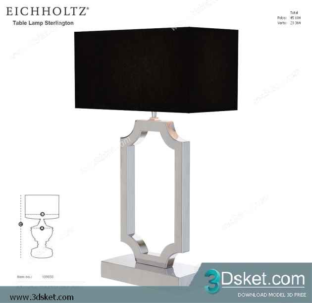 Free Download Table Lamp 3D Model 0190