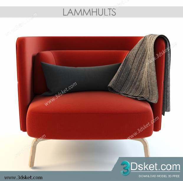 3D Model Arm Chair Free Download 331