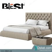 3D Model Bed Free Download Giường 175