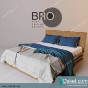 3D Model Bed Free Download Giường 176