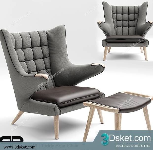 3D Model Arm Chair Free Download 333