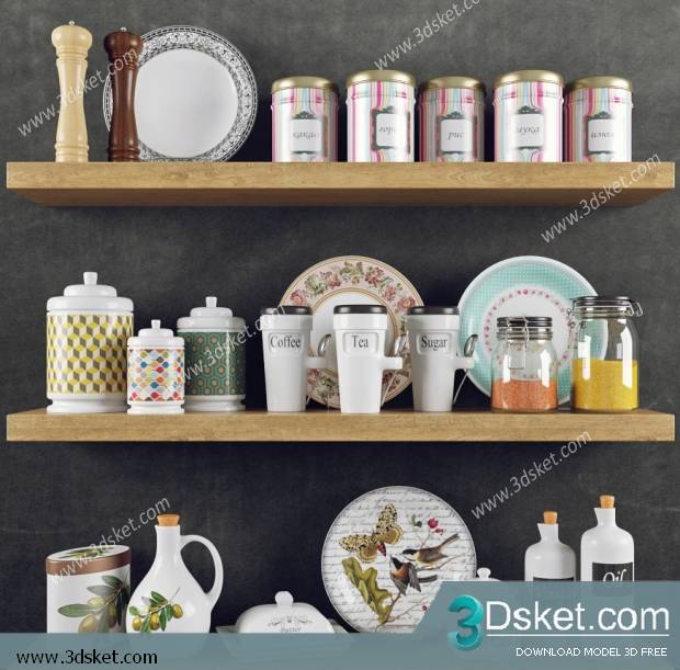 Free Download 3D Models Tableware Kitchen 0139