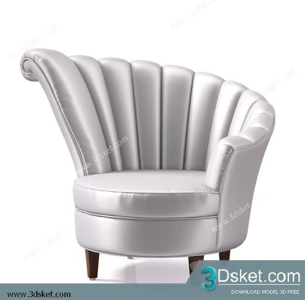 3D Model Arm Chair Free Download 334