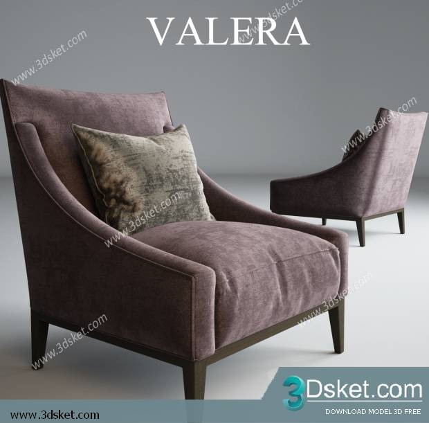 3D Model Arm Chair Free Download 337