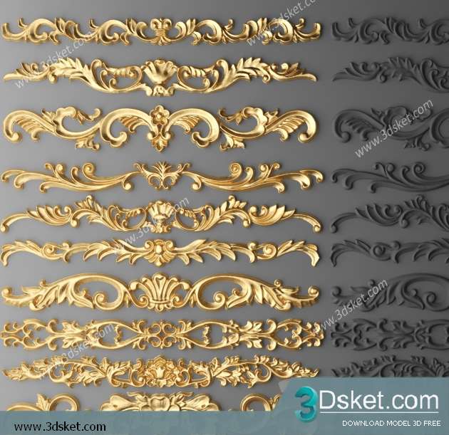 Free Download Decorative Plaster 3D Model 074