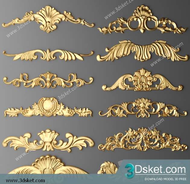 Free Download Decorative Plaster 3D Model 075