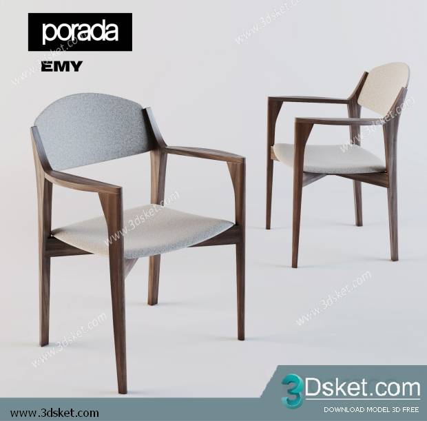 3D Model Arm Chair Free Download 338