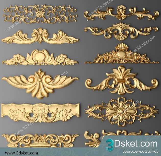 Free Download Decorative Plaster 3D Model 076