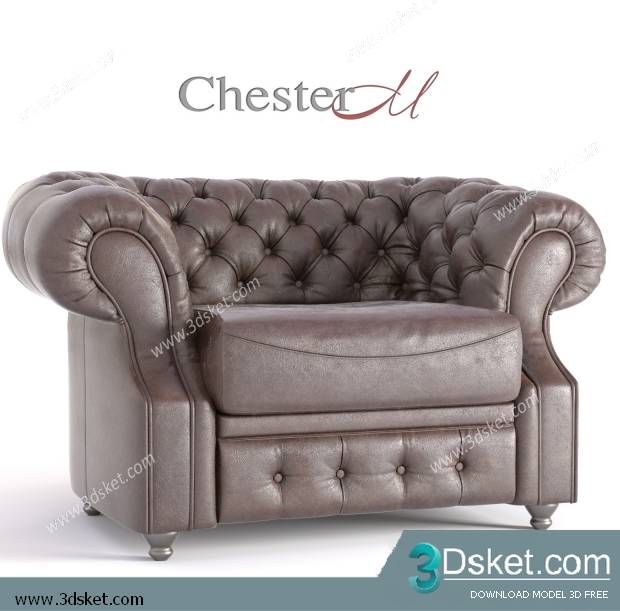 3D Model Arm Chair Free Download 340