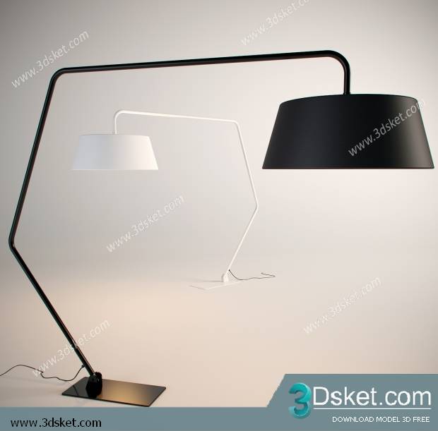 Free Download Floor Lamp 3D Model Đèn Sàn 006