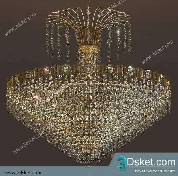 Free Download Ceiling Light 3D Model 0198