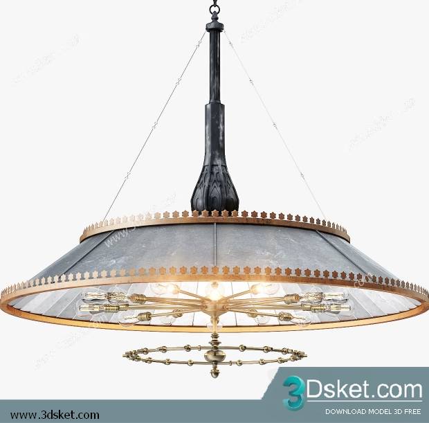 Free Download Ceiling Light 3D Model 0200