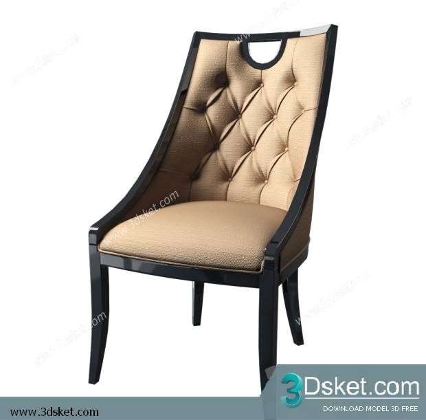 3D Model Arm Chair Free Download 343