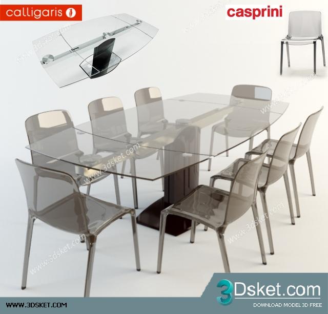 3D Model Table Chair Free Download 106