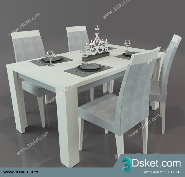 3D Model Table Chair Free Download 108