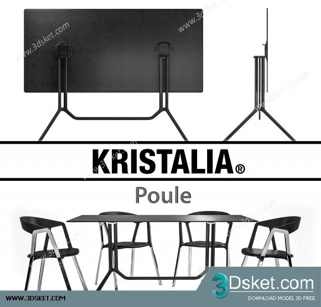 3D Model Table Chair Free Download 109