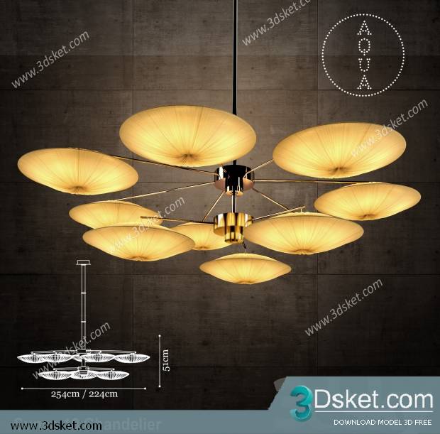 Free Download Ceiling Light 3D Model 0202