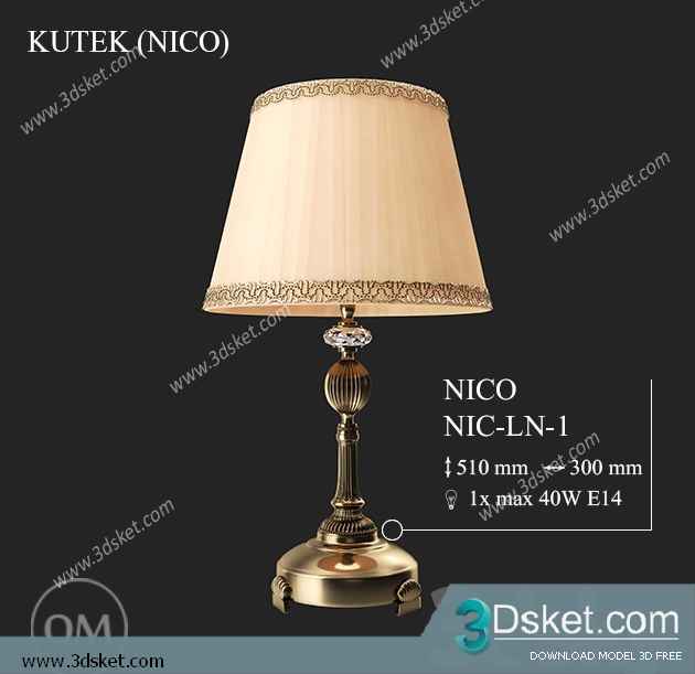 Free Download Table Lamp 3D Model 0200