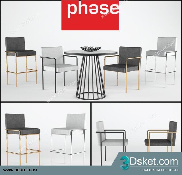 3D Model Table Chair Free Download 110
