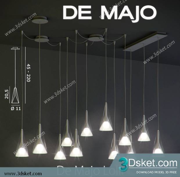 Free Download Ceiling Light 3D Model 0203