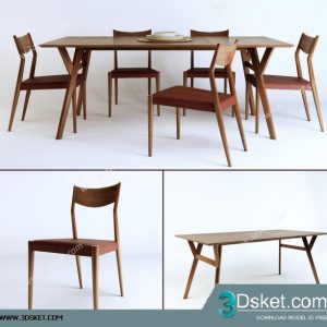 3D Model Table Chair Free Download 111