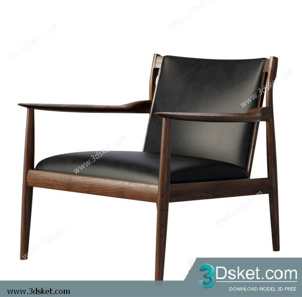 3D Model Arm Chair Free Download 348