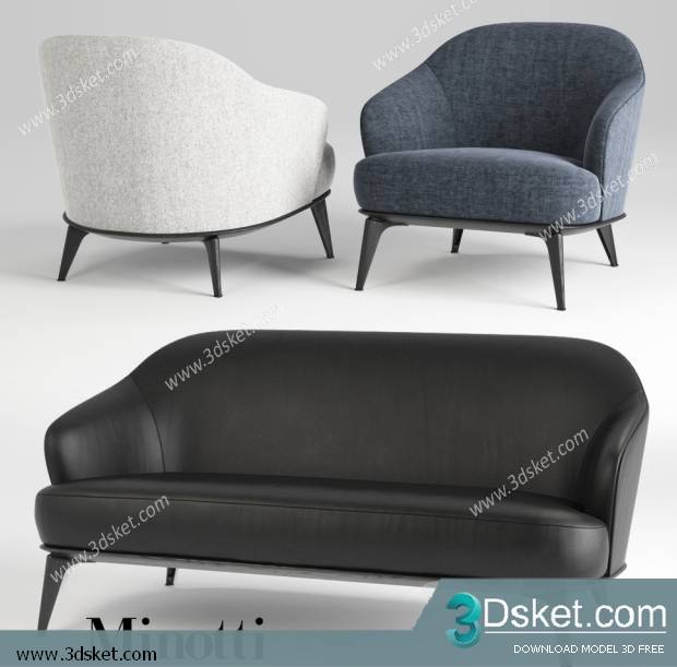 3D Model Arm Chair Free Download 350