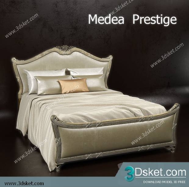 3D Model Bed Free Download Giường 188