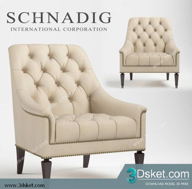 3D Model Arm Chair Free Download 351