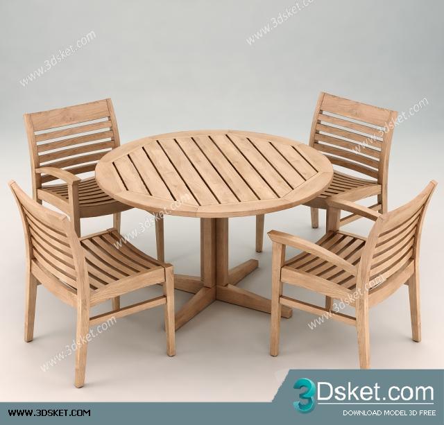 3D Model Table Chair Free Download 113