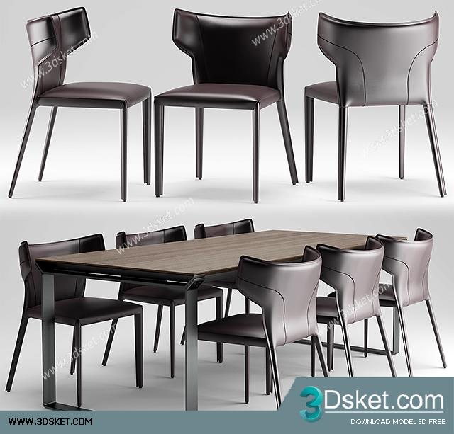 3D Model Table Chair Free Download 115