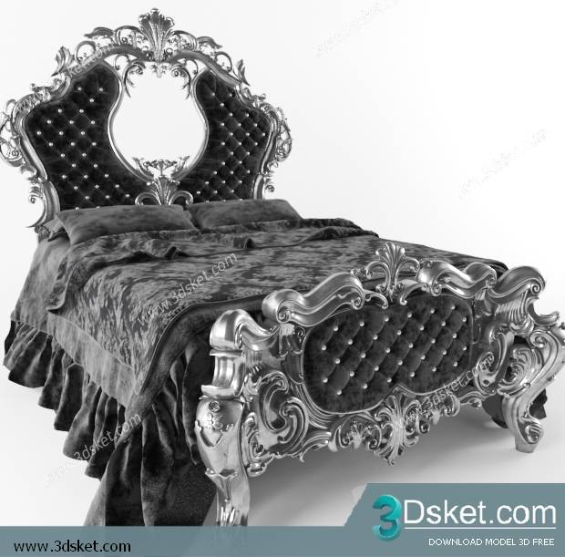 3D Model Bed Free Download Giường 189