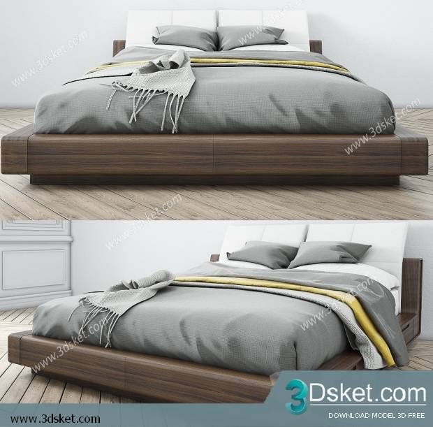 3D Model Bed Free Download Giường 192