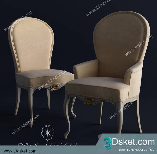 3D Model Arm Chair Free Download 354