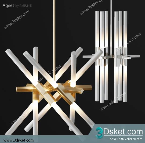 Free Download Ceiling Light 3D Model 0212