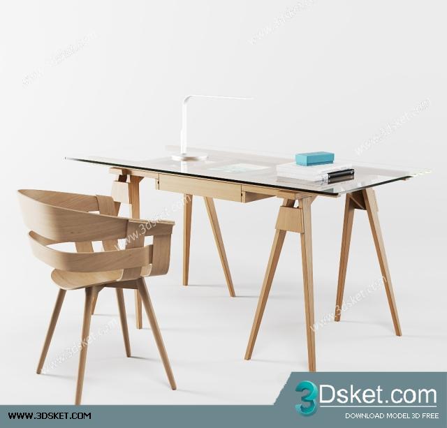 3D Model Table Chair Free Download 118