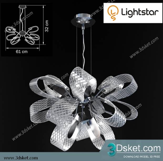Free Download Ceiling Light 3D Model 0213