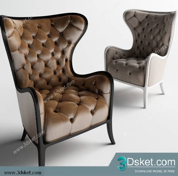 3D Model Arm Chair Free Download 357