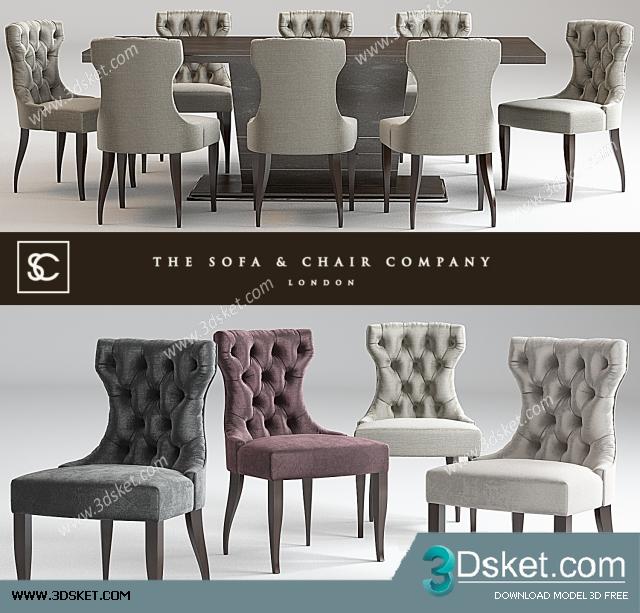 3D Model Table Chair Free Download 120